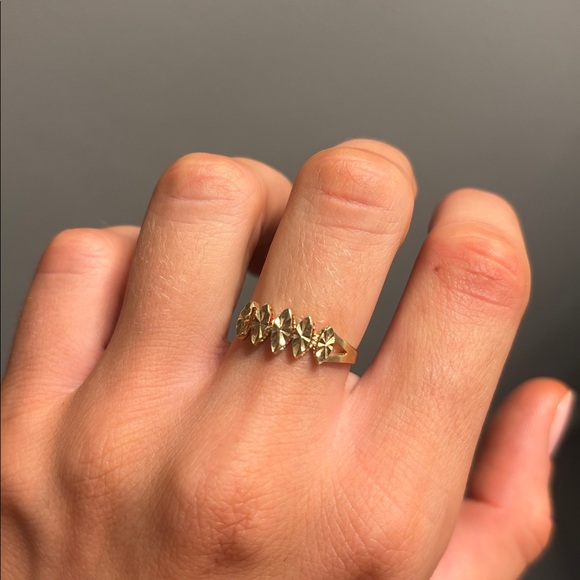 Vintage ✨Marquise Diamond Cut Ring 14k Yellow Gold - Picture 10 of 10